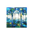 thumbnail image 1 of WMQPNNS New Trending :Static Cling Window Film Colorful Art Stained Glass Window Decal Removable Decorative Sticker 50Cm ×50Cm Christmas Decorations, 1 of 9