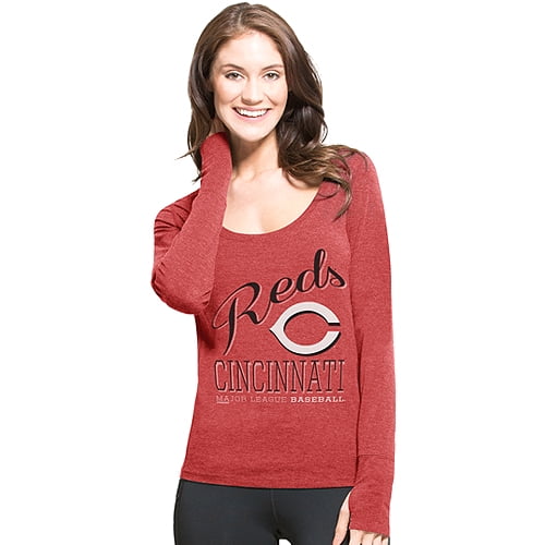 Cincinnati Reds '47 Women's Shift Dash Long Sleeve T-Shirt Red by TWINS ENTERPRISE INC/47 BRAND