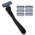 thumbnail image 4 of ATTOE Shaving Blade Razor Set Stainless Steel Portable Classic Double Layer Razor for Men-095439, 4 of 5