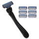 thumbnail image 4 of Juego de cuchillas de afeitar, maquinilla de afeitar clásica portátil de acero inoxidable de doble capa para hombres, 4 of 5