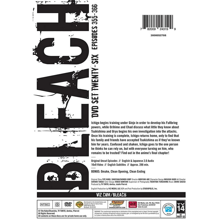 Bleach Uncut Set 26 (DVD) [DVD] - Walmart.com
