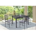 thumbnail image 1 of Comedor MOBILKRAFT Medellin 4 Sillas Tubular y Cubierta de Cristal Estilo Clasico Color Chocolate, 1 of 4