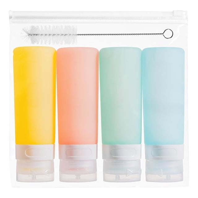 HBFAGFB Storage Containers with Lids 4pcs Condiment Bottles Reusable Kitchen Packaging Tool D