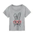 thumbnail image 3 of Shirts for Boys and Girls Short Sleeve Round Neck Comfort Letter Printing Back to School Pure Color Top,Size 4 Years-5 Years, 3 of 4