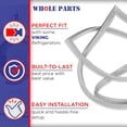 thumbnail image 6 of Whole Parts Refrigerator Freezer Door Seal Gasket (Gray) Part# 021869-000 - Replacement & Compatible with Some Viking Refrigerators, 6 of 7