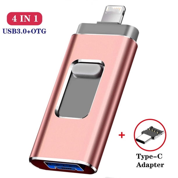 Unidad flash USB 4 en 1 para teléfono móvil Unidad flash para computadora Apple Android tipo C Unidad flash USB de 128 G 1 T