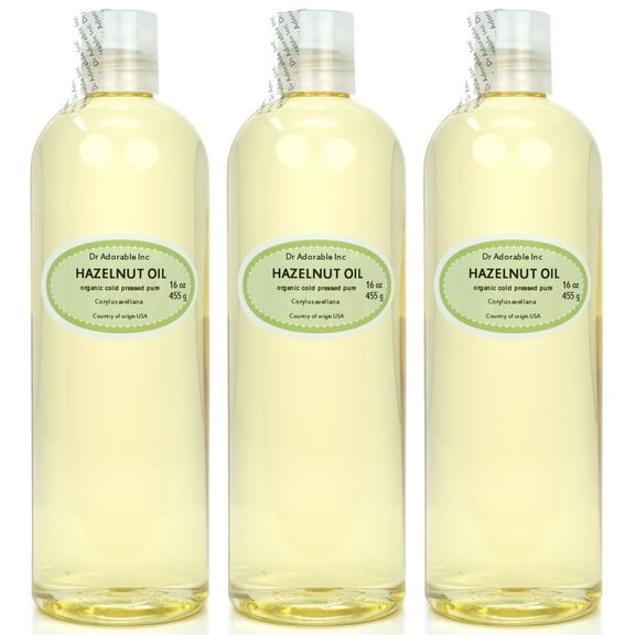 Dr. Adorable - 100% Pure Hazelnut Oil Organic Cold Pressed Moisturizing Oil For Face Skin Hair Anti Aging - 48 oz