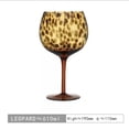 thumbnail image 1 of Verre à Vin Imprimé Léopard Vintage, Grand Verre en Cristal, Gobelet à Pied Ambre Rétro pour Vin Rouge, 1 of 4