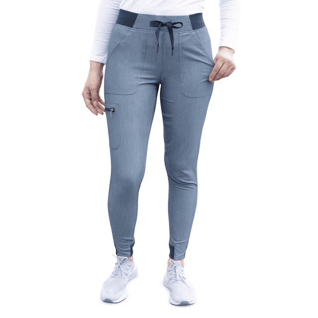 Adar Pro Heather Scrubs For Women - Ultimate Yoga Jogger Scrub Pants