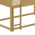 thumbnail image 6 of DreamBuck House Bunk Bed with Convertible Slide and Ladder, Wood Floor Bunk Bed Twin over Twin with Safety Guardrail, Natural, 6 of 8