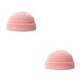 thumbnail image 1 of Jumpingount Sombrero de hilo de punto de invierno Gorras de cabeza corta Hombres Mujeres Sombreros Snowboarding Pink Rosado 2piezas, 1 of 6