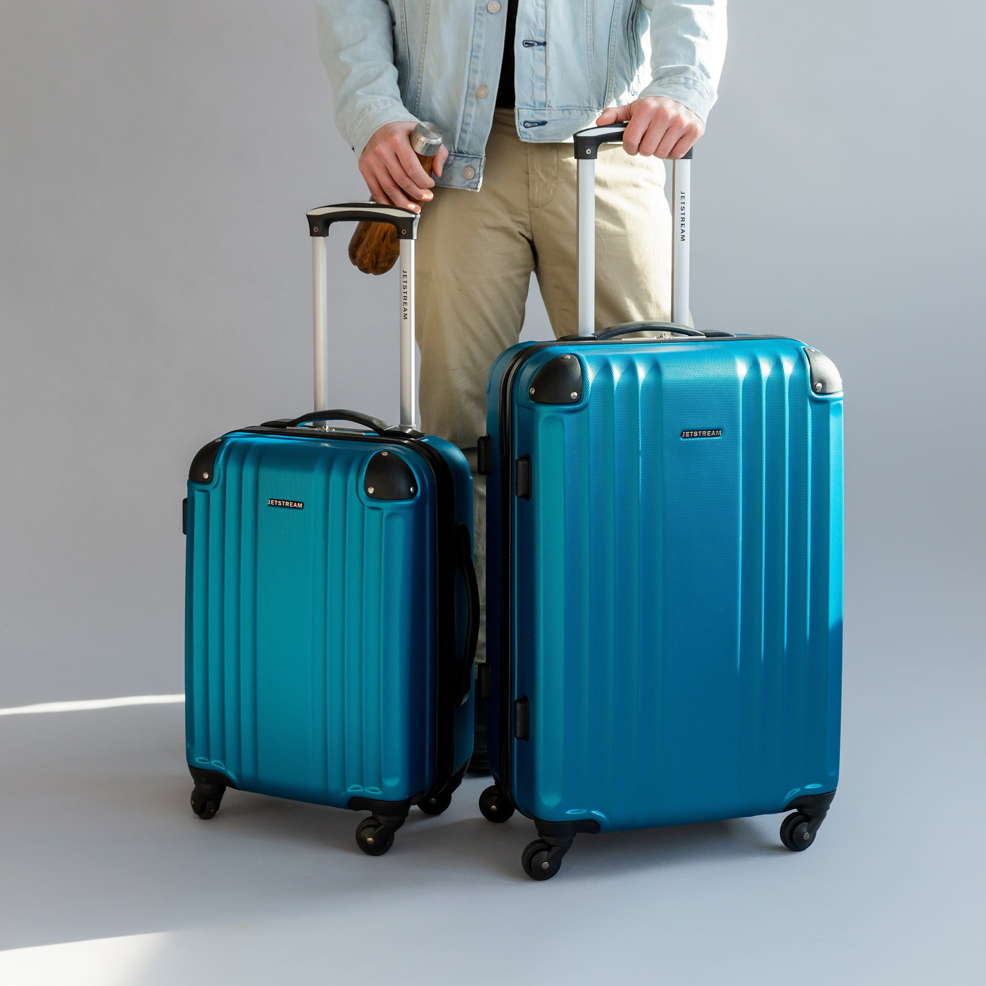 Jetstream 20-inch Hardside Rolling Spinner Carry On Luggage, Teal