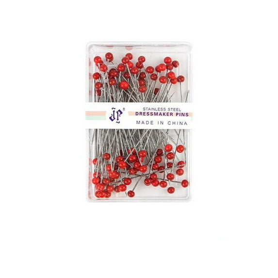 100Pcs Sewing Pins Straight Pin for Fabric, Pearlized Ball Head Quilting Pins Long 1.7inch, Corsage Stick Pins for Dressmaker, Jewelry DIY Decoration, Craft and Sewing Project