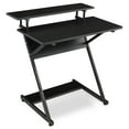 thumbnail image 1 of Magshion Computer Desk with Monitor Shelf 3 Tier Z-Shape Leg Frame Black Home Office Writing Study Black Table Workstation Table, 1 of 4
