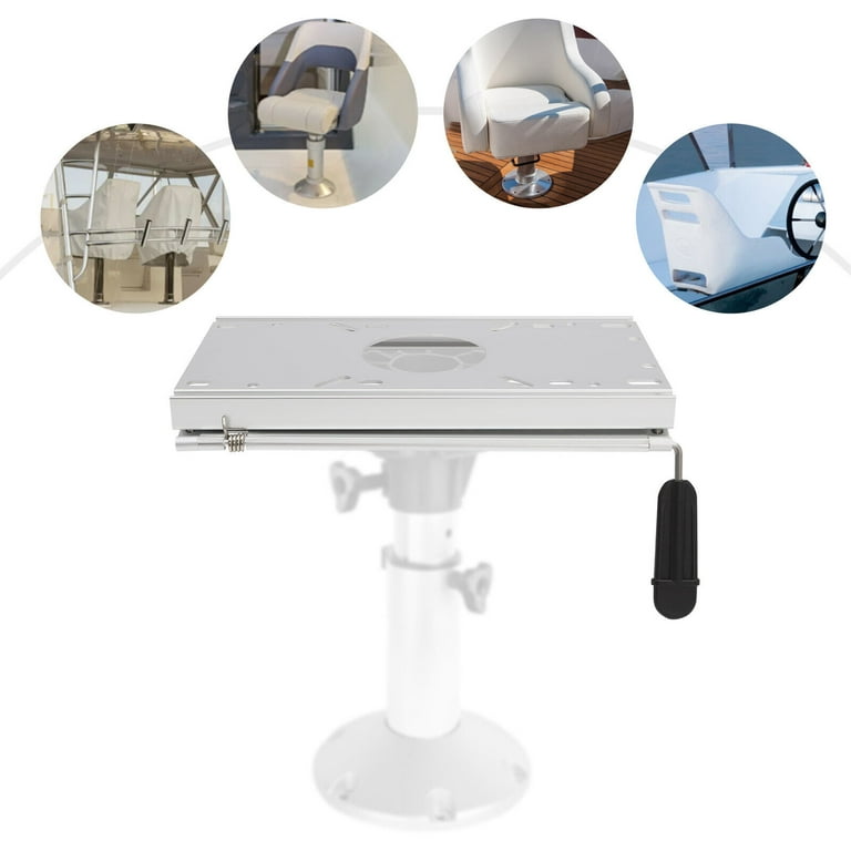 OUKANING Marine Boat Seat Pedestal Chair Seat Boat Accessories Adjustable  Mount Slide Plate for Boat Seat Post & Boat Seat 