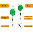 thumbnail image 3 of Soportes Retráctiles Porta Credenciales Fushing CarabinerBadgeReels20PGreen Pack 20 Unidades con Mosquetón, 3 of 5
