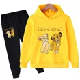 thumbnail image 4 of Ropa de primavera para niñas y niños, conjunto de 2 piezas con capucha y pantalones largos de dibujos animados de León Simba, disfraz para niñas de 2 a 14 años, 4 of 5