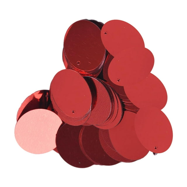 yuksok 85 Pcs 20mm Paillettes Plates Rondes en Vrac DIY pour Broderie Applique Artisanat Rouge