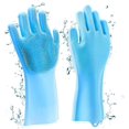 thumbnail image 4 of Guantes mágicos de esponja para limpieza de lavavajillas, guantes reutilizables de silicona para fregar cepillos para cocina y tareas domésticas, 4 of 5