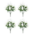 thumbnail image 3 of 4 piezas de rosas artificiales para decoración de mesa, ramo floral decorativo para jardín y hogar., 3 of 8