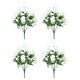thumbnail image 3 of 4 piezas de rosas artificiales para decoración de mesa, ramo floral decorativo para jardín y hogar., 3 of 8