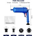 thumbnail image 6 of Puseky High Pressure Air Toilet Plunger Drain Blaster Kit, Air Drain Blaster Pump Plunger for Bathroom Bathtub, Power Vacuum Plumb Toilet Clog Remover, Air Drain Blaster, 6 of 6
