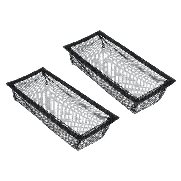 2Pcs 4x10 Inch Floor Register Cover Trap, Floor Vent Screen Cover, Black
