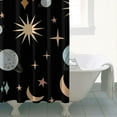 thumbnail image 5 of Waterproof Gothic Shower Curtain with Celestial Star and Moon Spiritual Print Mystical Astrology Sun and Cosmic Night Patterns Artistic Witchy Style Fabric Shower Curtain Machine Washable with Hooks S, 5 of 5