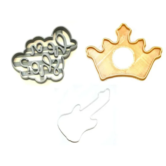 Guitars Or Glitter Gender Reveal He Or She Boy Girl Guitar Cookie Cutter Pr1205