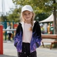 thumbnail image 3 of Uorisanigo Boys & Girls Zip Up Hoodie Long Sleeve Purple Fire Print Hooded Sweatshirts with Kangaroo Pockets Soft Oversized Pullover Shirts Tops Fall Winter Clothing, 3 of 8