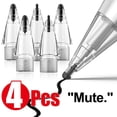 thumbnail image 2 of Pointe de Crayon de Remplacement en Silicone pour Stylet Screentouch Pointes Silencieuses pour Apple Pencil 1/2 Pointe Fine Transparente Résistante à l'Usure 4X B-Clair, 2 of 6