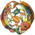 thumbnail image 1 of Croix des Bouquets Painted Two Fish Jumping, 24 in., 1 of 1