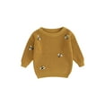 thumbnail image 1 of xiaxaixu Chandail d'Automne pour Bébé Modèle d'Abeille Jacquard à Manches Longues Pull Pull Hiver, 1 of 9