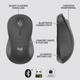 thumbnail image 6 of Logitech Signature M550 Wireless Mouse - For Small to Medium Sized Hands, 2-Year Battery, Silent Clicks, Bluetooth, Graphite, 6 of 8