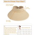 thumbnail image 2 of Foldable Straw Sun Visors for Women, Sun Protecetion Wide Brim Sun Hats Adjustable Topless Beach Hat, 2 of 5