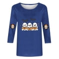 thumbnail image 5 of Warop Women's Halloween Fashion Printed 3/4 Sleeve Tops Casual Tunic Round Neck Blouse Loose Fit Pullover T Shirts, 5 of 5