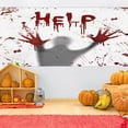 thumbnail image 5 of 6X13ft Halloween Garage Door Decorations Background Bloody Halloween Decorations Backdrop HELP Halloween Decorations Halloween Background Spooky Halloween Decor Indoor Outdoor Decor Banner Cover, 5 of 6
