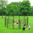 thumbnail image 4 of 12 Panels Heavy Duty Metal Playpen with door,39.37"H Dog Fence Pet Exercise Pen for Outdoor, 4 of 10