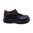 thumbnail image 3 of Zapato escolar Coqueta para niña de piel en negro Thunder con detalle perforado, 3 of 7