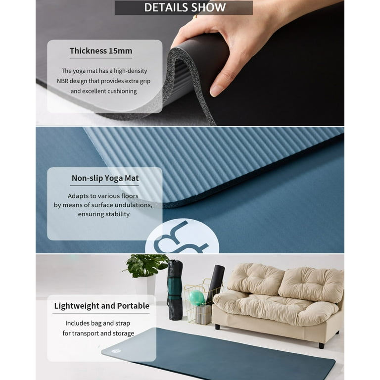 Peach Beige Checker Hot Yoga Mat For Fitness Printed, Natural Rubber Non Slip, With Yoga Bag Tapete Para Ejercicio 71x26 Inches 1MM