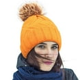thumbnail image 3 of Weiqiqre Women/Men Winter Thicken Solid Wool Hat Outdoor Cycling Fleeced Warm Knitted Hat Yellow, 3 of 3