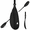 Black-90.5"-1 paddle, variant on Kayak Paddle - Adjustable 2 Pieces Aluminum Alloy Shaft With Glfiber For Surfing Oar Fishing Easy Packable Travel