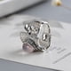 thumbnail image 4 of Minnieouse Anillo de plata joyería de moda dedos colgante abierto Retro exquisitos suministros de boda hermoso cristal brillante regalo de fiesta Ropa, zapatos y accesorios Miscelánea Minnieouse AP018723-01, 4 of 6