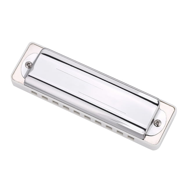 20 Tone Harmonica, C Major Harmonica, C Key Harmonica Resin Stainless Steel 3.9x 1.2 X 0.8in For Beginners Learning Professional Performance