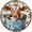 CowPPP-9, variant on Eveokoki White Cow Standing Field Flowers Wall Clock 10 Inch Battery Operated Silent Non Ticking Rustic Wooden Clocks Home Decor for Kitchen, Living Room, Bedroom, Office