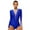 Blue, variant on YONGHS Womens Glittery Gymnastics Dance Leotard Sheer Mesh Ballet Bodysuits Top Latin Dancewear Blue M