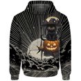 thumbnail image 4 of Sudadera con capucha informal holgada para hombre, ropa de otoño, sudaderas con capucha de moda para hombre, sudadera con capucha con estampado de conejito y gatito, ropa de calle Harajuku, 4 of 4
