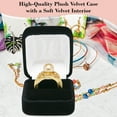 thumbnail image 3 of Novel Box Black Velvet Jewelry Box for Ring 1.75x1.87x1.37 Inches for Gifts & Weddings, 3 of 8