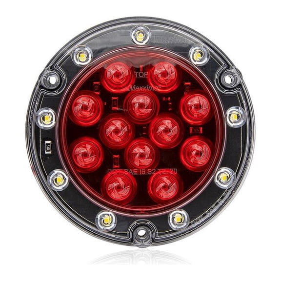 Maxxima Stop/Turn/Tail Light,LED,Flange,Red M85417R-KIT