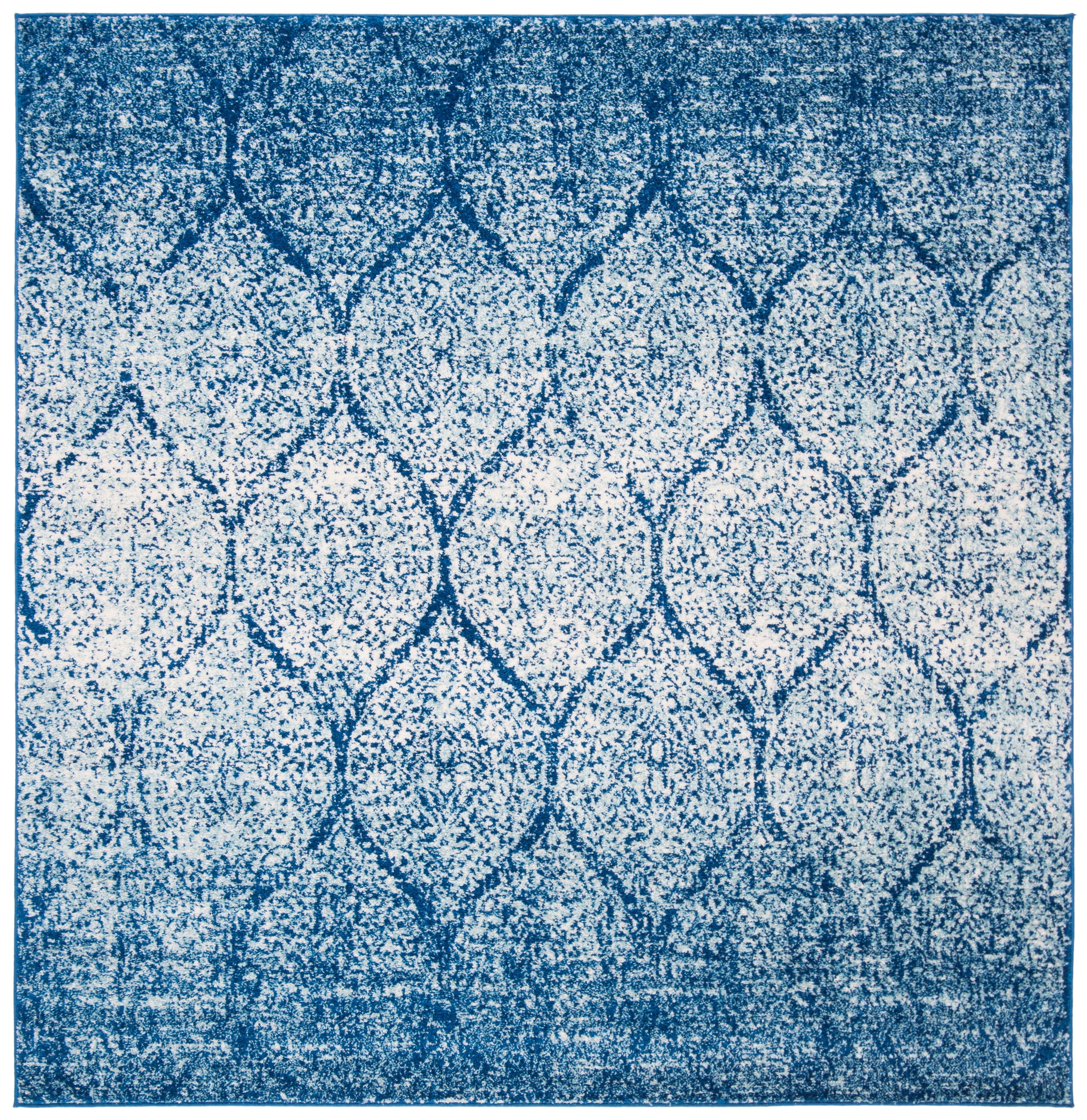 Safavieh Madison Leighton Geometric Area Rug, Navy/Blue, 5'3" x 5'3" Square